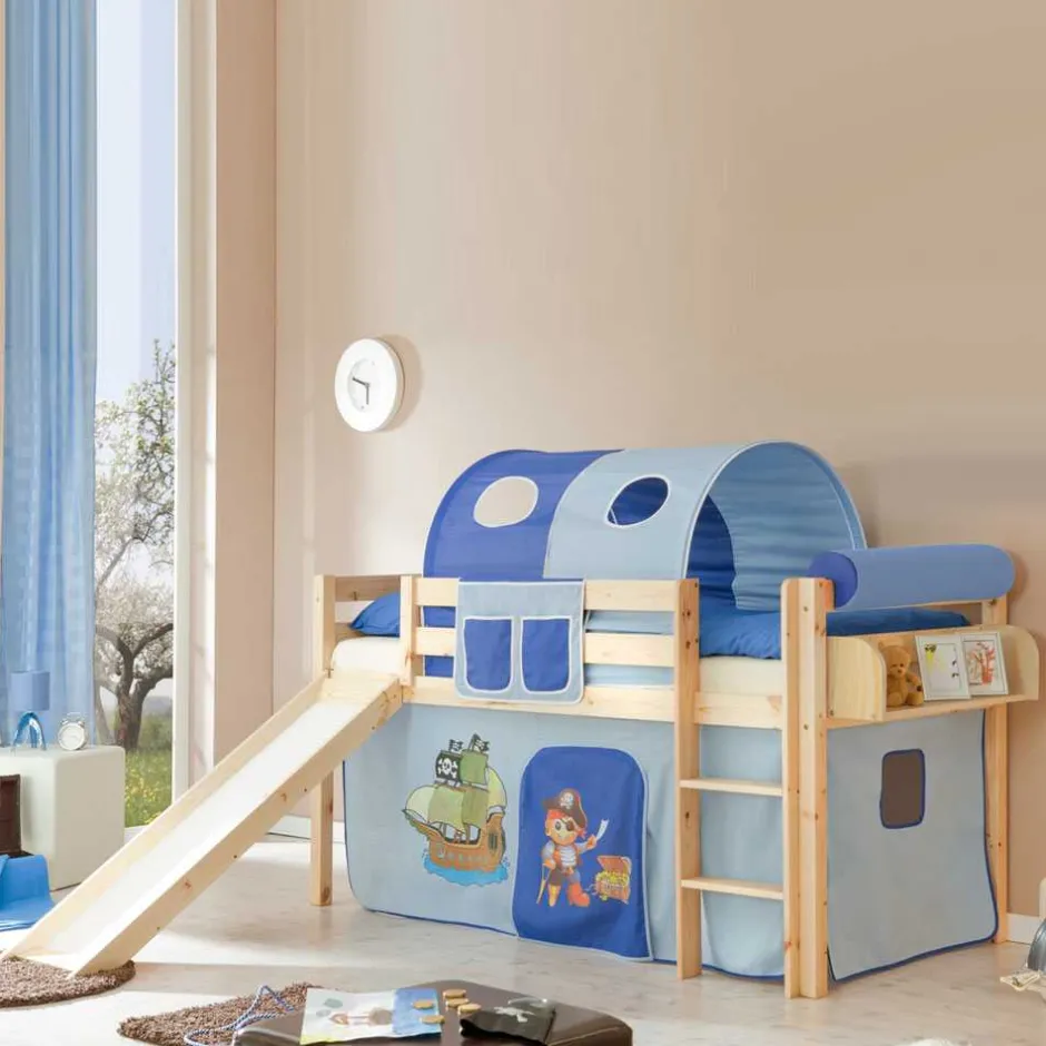 Kinder Wohnen Jungen Hochbett Ongo im Piraten Design