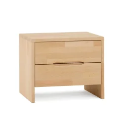 Wohnen Kantige Nachtkommode aus Buche Miller Massivholz lackiert