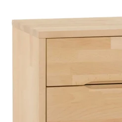 Wohnen Kantige Nachtkommode aus Buche Miller Massivholz lackiert