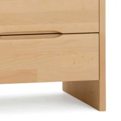 Wohnen Kantige Nachtkommode aus Buche Miller Massivholz lackiert