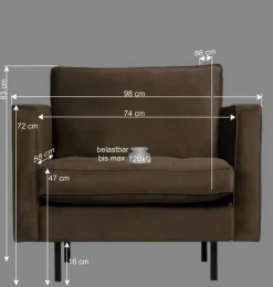 Kantiger Polstersessel in Grün Velvet - Distroit^Wohnen Best