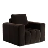 Kantiger Polstersessel in Dunkelbraun - Ladwica^Wohnen Hot