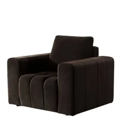 Kantiger Polstersessel in Dunkelbraun - Ladwica^Wohnen Hot