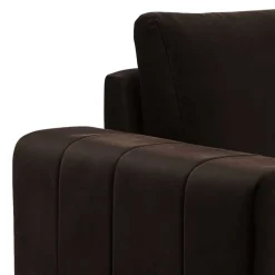 Kantiger Polstersessel in Dunkelbraun - Ladwica^Wohnen Hot