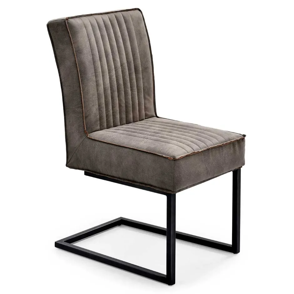 Wohnen Kantiger Schwingstuhl in Schlamm - Addagio (2er Set)