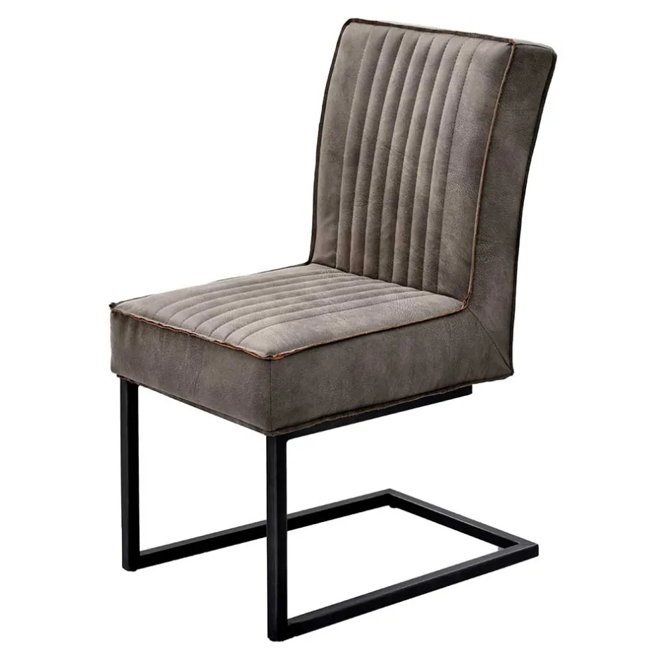 Wohnen Kantiger Schwingstuhl in Schlamm - Addagio (2er Set)