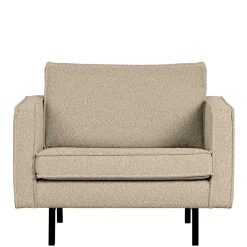 Kantiger Sessel aus Boucle in Beige - Glamoure^Wohnen Hot