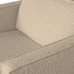 Kantiger Sessel aus Boucle in Beige - Glamoure^Wohnen Hot