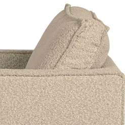 Kantiger Sessel aus Boucle in Beige - Glamoure^Wohnen Hot