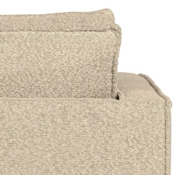 Kantiger Sessel aus Boucle in Beige - Glamoure^Wohnen Hot