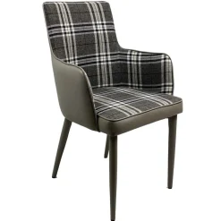 Karierter Esszimmerstuhl im Retro Stil - Gondama (2er Set)^Wohnen Clearance