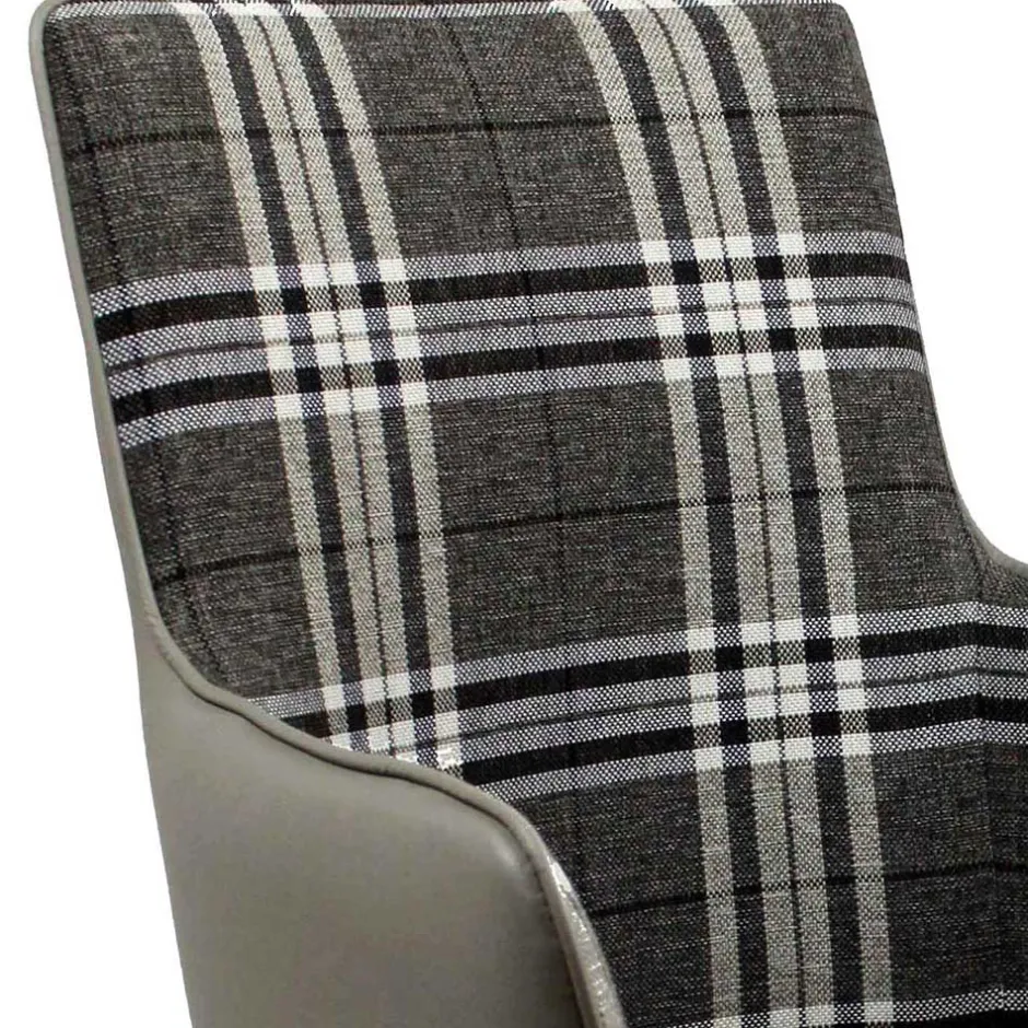 Karierter Esszimmerstuhl im Retro Stil - Gondama (2er Set)^Wohnen Clearance