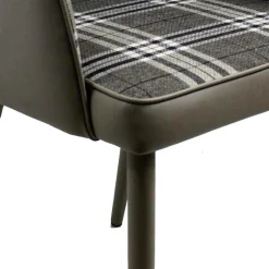 Karierter Esszimmerstuhl im Retro Stil - Gondama (2er Set)^Wohnen Clearance