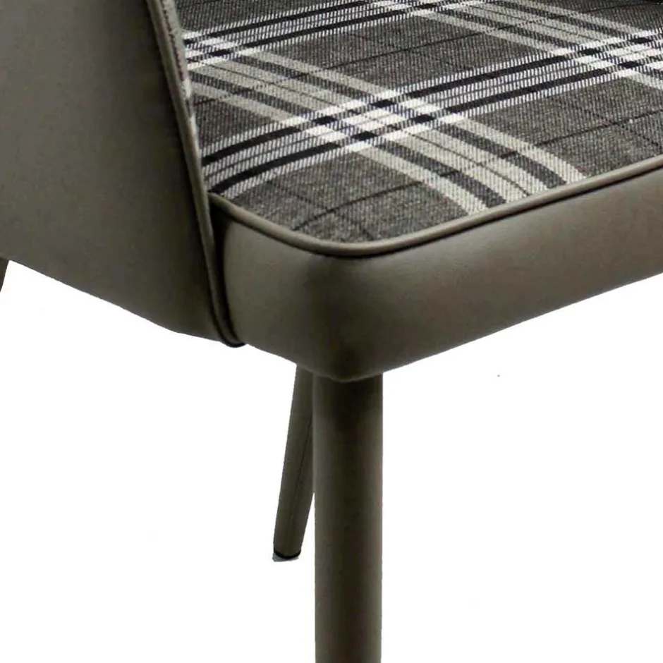 Karierter Esszimmerstuhl im Retro Stil - Gondama (2er Set)^Wohnen Clearance