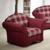 Karierter Sessel in Rot - Landhaus - Lyatea^Wohnen New