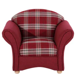 Karierter Sessel in Rot - Landhaus - Lyatea^Wohnen New