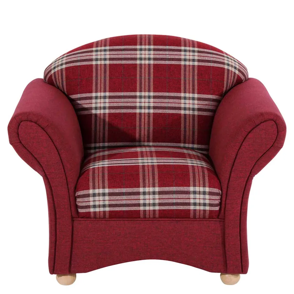 Karierter Sessel in Rot - Landhaus - Lyatea^Wohnen New
