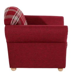 Karierter Sessel in Rot - Landhaus - Lyatea^Wohnen New