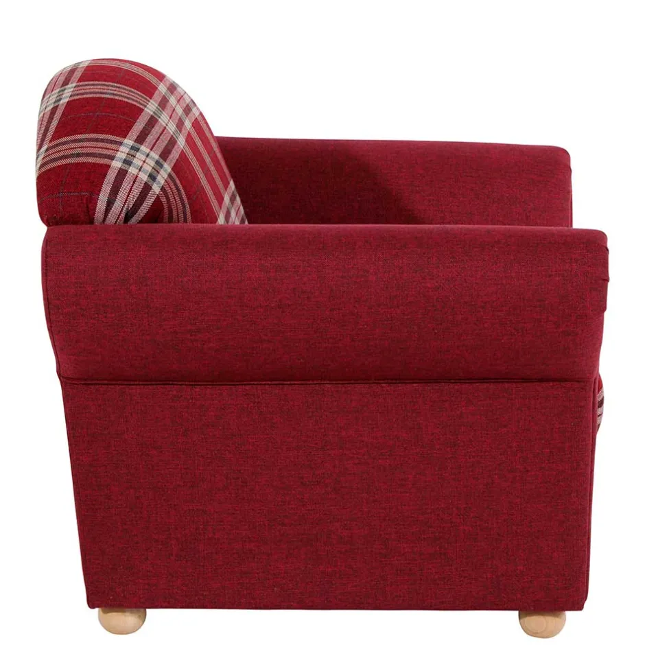 Karierter Sessel in Rot - Landhaus - Lyatea^Wohnen New