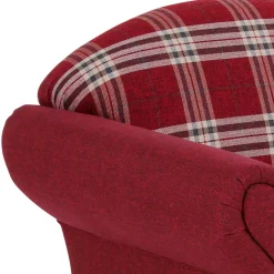 Karierter Sessel in Rot - Landhaus - Lyatea^Wohnen New
