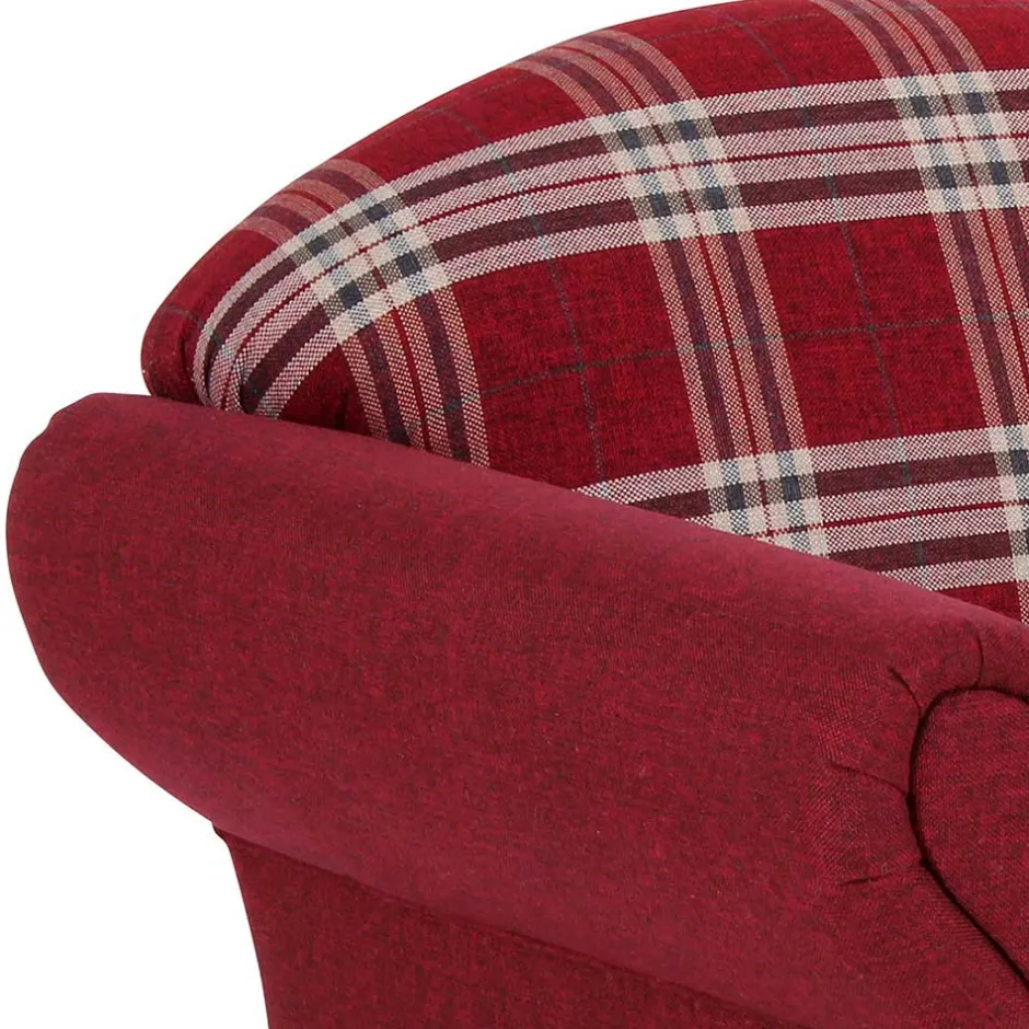 Karierter Sessel in Rot - Landhaus - Lyatea^Wohnen New