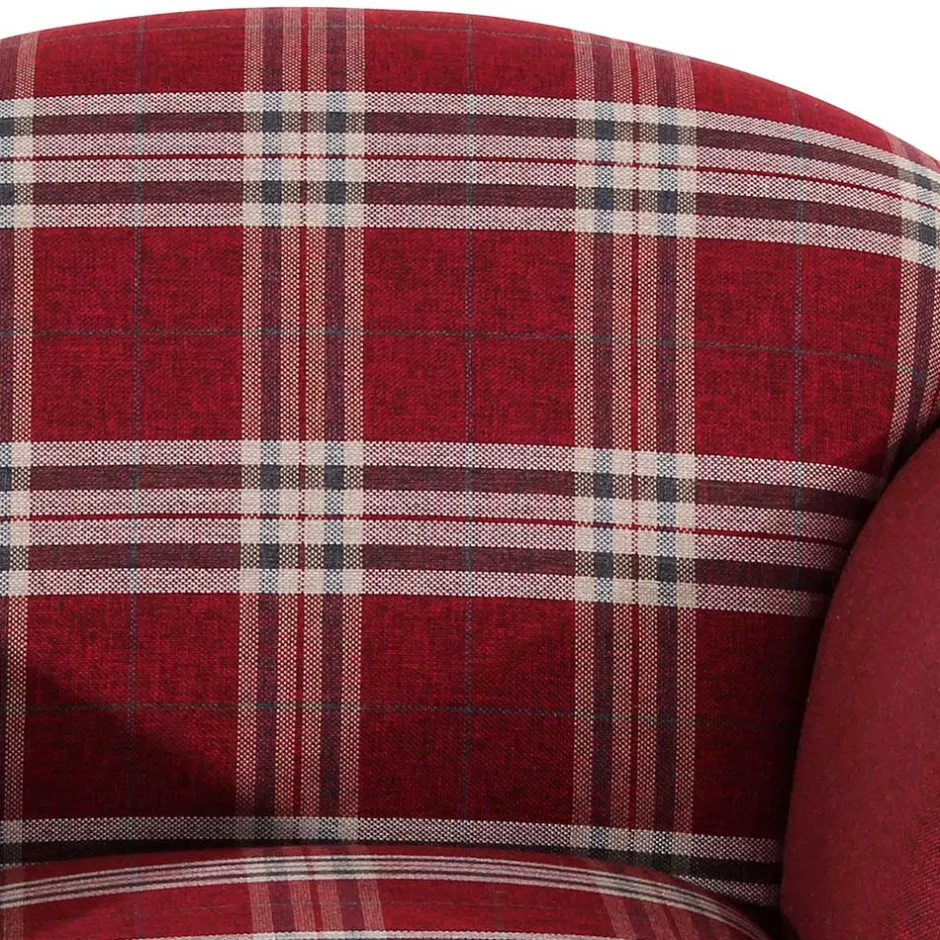 Karierter Sessel in Rot - Landhaus - Lyatea^Wohnen New