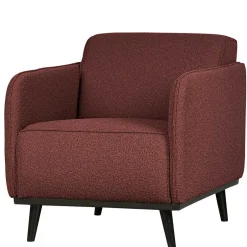 Kastanienfarbener Boucle Polstersessel mit Federkern - Asmatio^Wohnen Sale