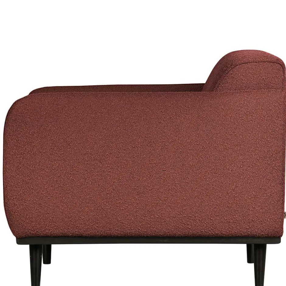 Kastanienfarbener Boucle Polstersessel mit Federkern - Asmatio^Wohnen Sale