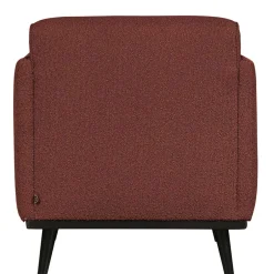 Kastanienfarbener Boucle Polstersessel mit Federkern - Asmatio^Wohnen Sale