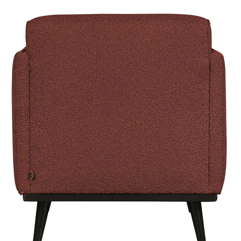 Kastanienfarbener Boucle Polstersessel mit Federkern - Asmatio^Wohnen Sale