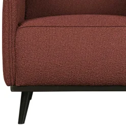 Kastanienfarbener Boucle Polstersessel mit Federkern - Asmatio^Wohnen Sale