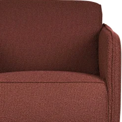 Kastanienfarbener Boucle Polstersessel mit Federkern - Asmatio^Wohnen Sale