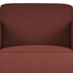 Kastanienfarbener Boucle Polstersessel mit Federkern - Asmatio^Wohnen Sale