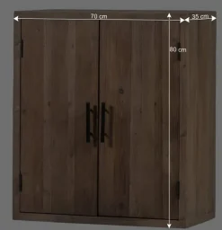 Wohnen Küche Hängeschrank aus Kiefer Massivholz - Macsena