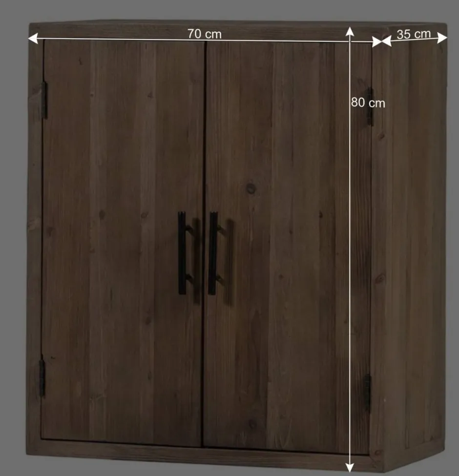 Wohnen Küche Hängeschrank aus Kiefer Massivholz - Macsena