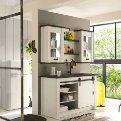 Wohnen Küche Oberschrank in Weiß & Anthrazit - Eture