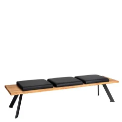 Wohnen Küchenbank mit Leder Sitzpolstern - Piton