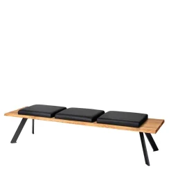 Wohnen Küchenbank mit Leder Sitzpolstern - Piton