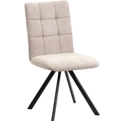 Wohnen Küchen-Drehstühle in Beige und Schwarz - Yvons (2er Set)