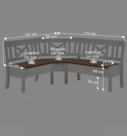 Wohnen Kücheneckbank Barlad mit Truhe