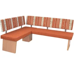 Wohnen Küchen-Eckbank in Orange und Buche Natur - Nenya