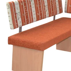 Wohnen Küchen-Eckbank in Orange und Buche Natur - Nenya
