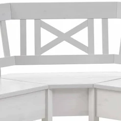 Wohnen Kücheneckbank Onesti in Weiß Kiefer massiv