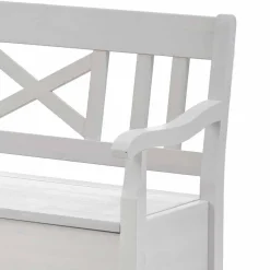 Wohnen Kücheneckbank Onesti in Weiß Kiefer massiv