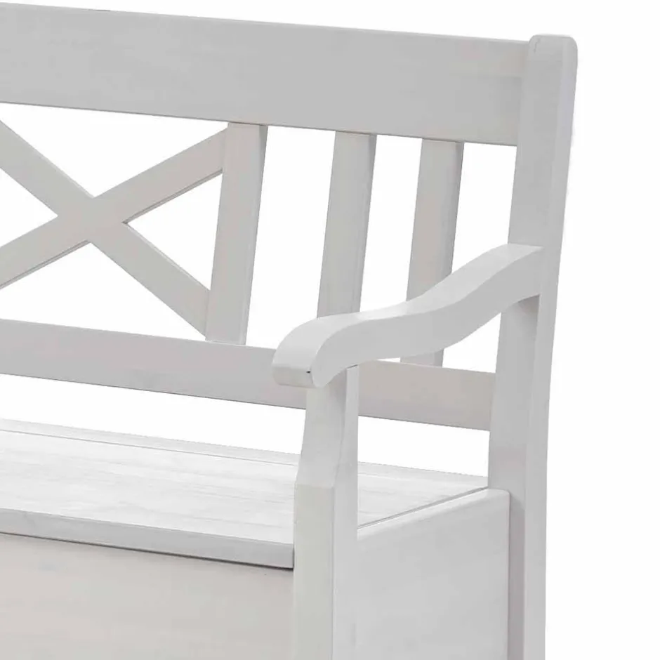 Wohnen Kücheneckbank Onesti in Weiß Kiefer massiv