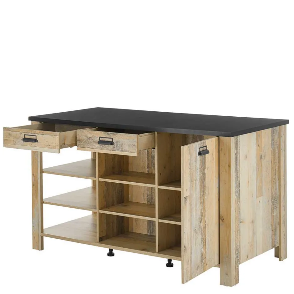 Küchen-Einrichtung mit Insel Set - Garisa (siebenteilig)^Wohnen Clearance