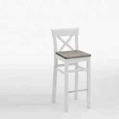 Wohnen Küchenhocker Yoan in Weiß Grau