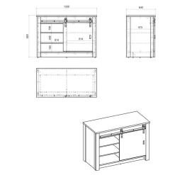 Küchenmöbel mit Theke in Weiß & Grau - Eture (sechsteilig)^Wohnen Online