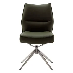 Küchenstuhl aus Leder und Edelstahl - Simael (2er Set)^Wohnen Online