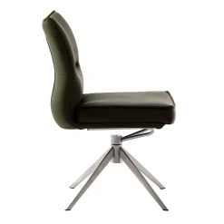 Küchenstuhl aus Leder und Edelstahl - Simael (2er Set)^Wohnen Online